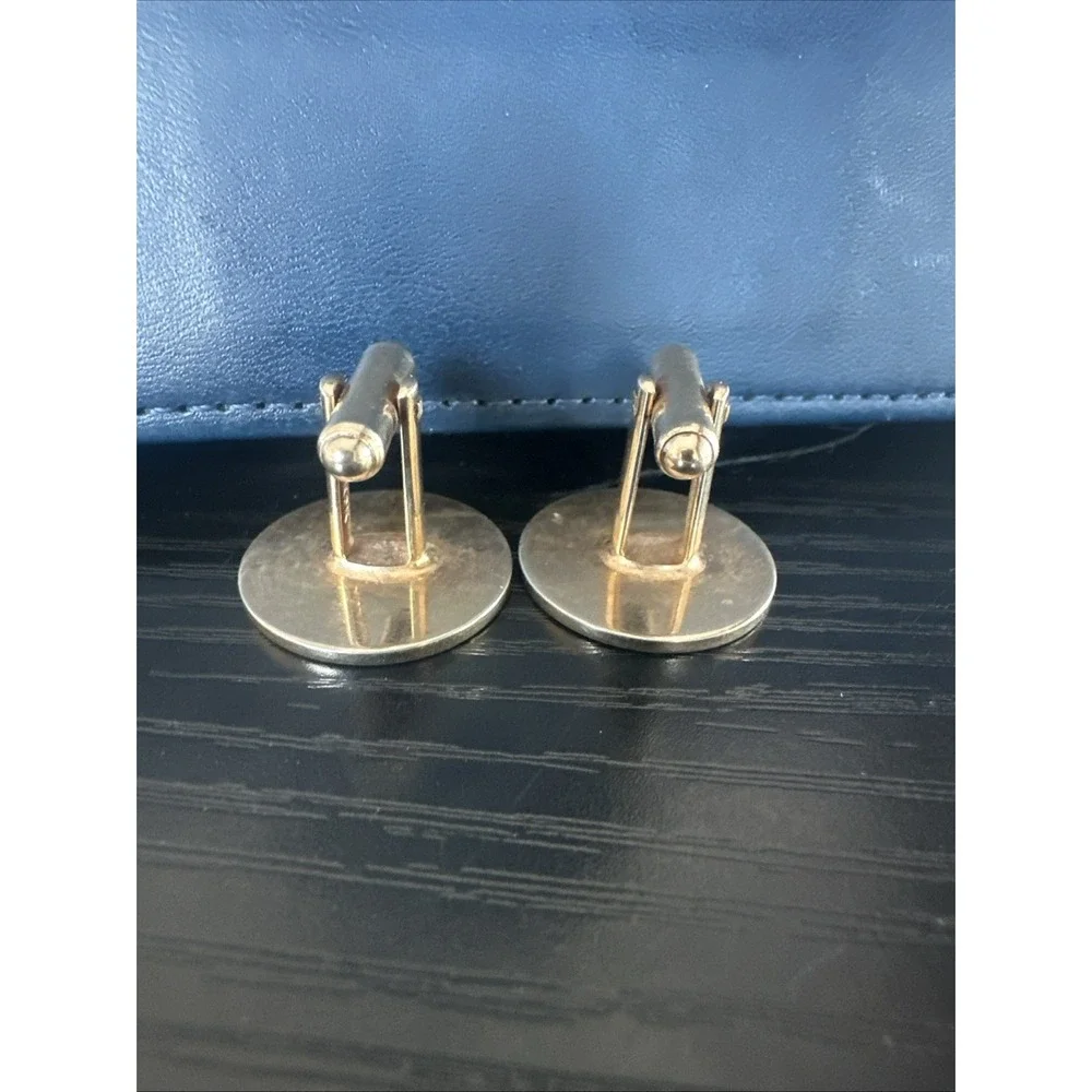 VTG Hickok Deer Cufflinks Direct Shot‎ Gold Tone Lucky Shooter Wild Game